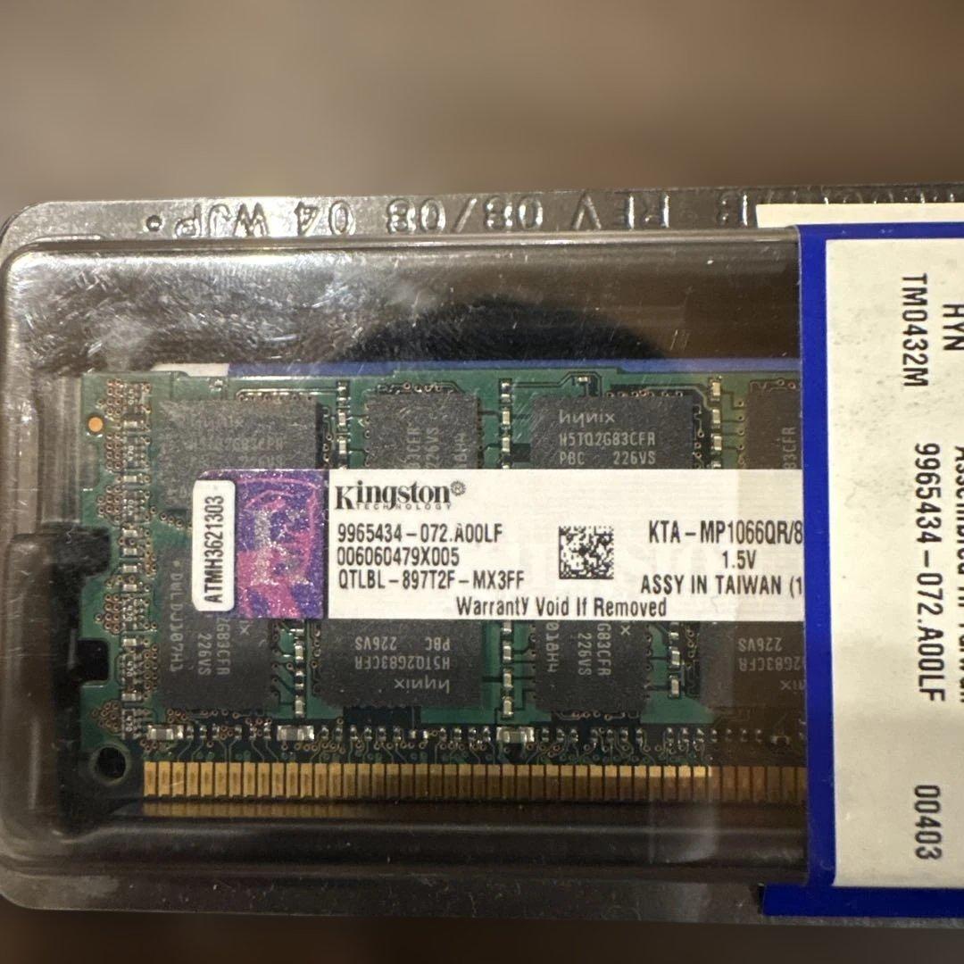 KTA-MP1066QR/8G 8GB DDR3 メモリモジュール 6枚セット