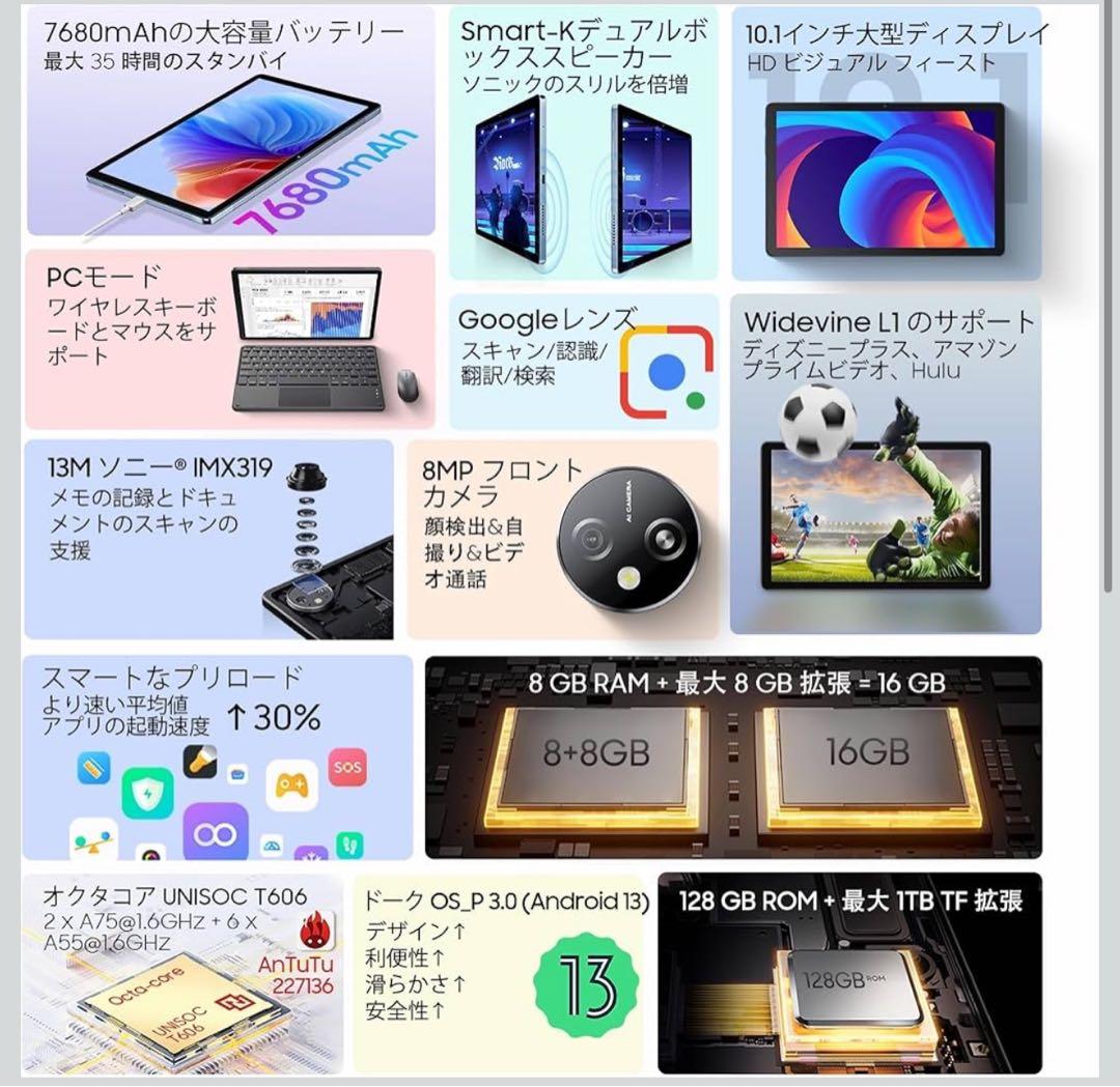 Blackview 10.1インチタブレット 本体