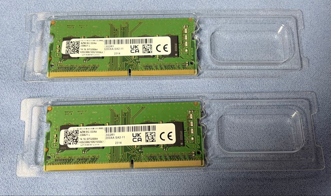 Crucial DDR4-3200 SODIMMメモリ 8GB×2枚