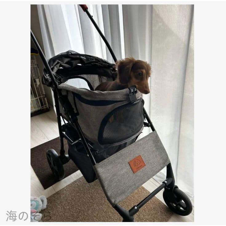 軽量コンパクト ペットキャリーカート 犬猫兼用 折り畳み 4 輪 ブレーキ付き