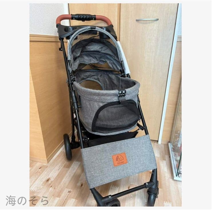 軽量コンパクト ペットキャリーカート 犬猫兼用 折り畳み 4 輪 ブレーキ付き