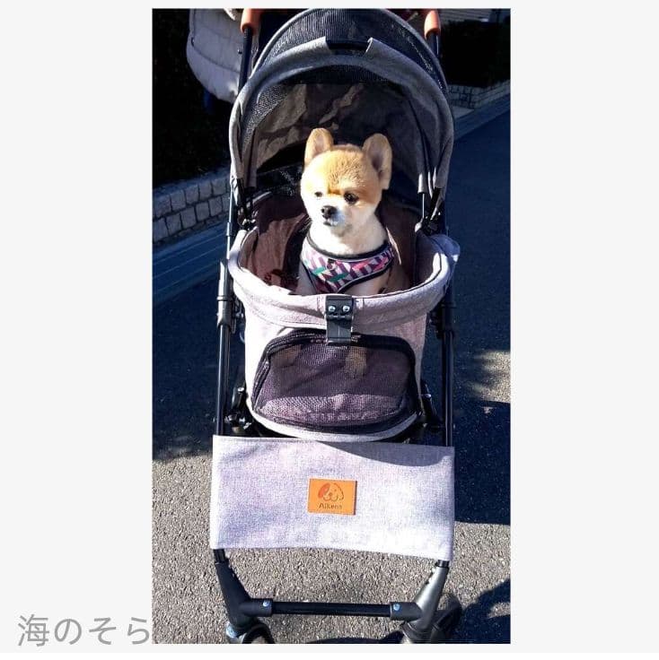 軽量コンパクト ペットキャリーカート 犬猫兼用 折り畳み 4 輪 ブレーキ付き