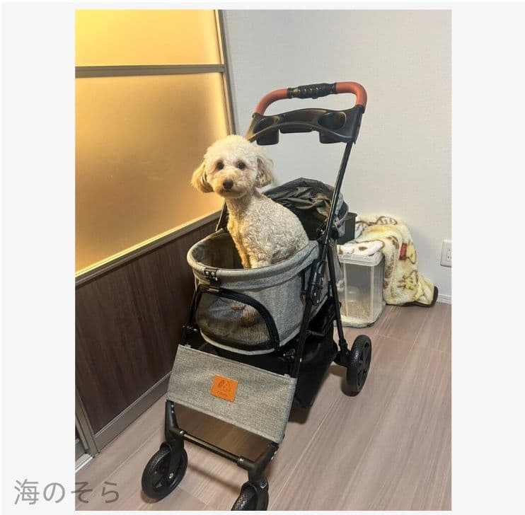 軽量コンパクト ペットキャリーカート 犬猫兼用 折り畳み 4 輪 ブレーキ付き