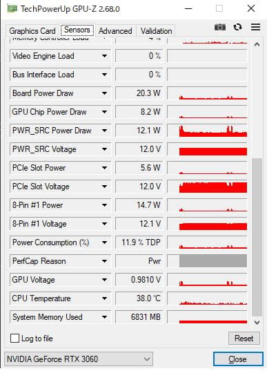 ASUS RTX 3060 12GB V2 動作確認済（24年12月購入）