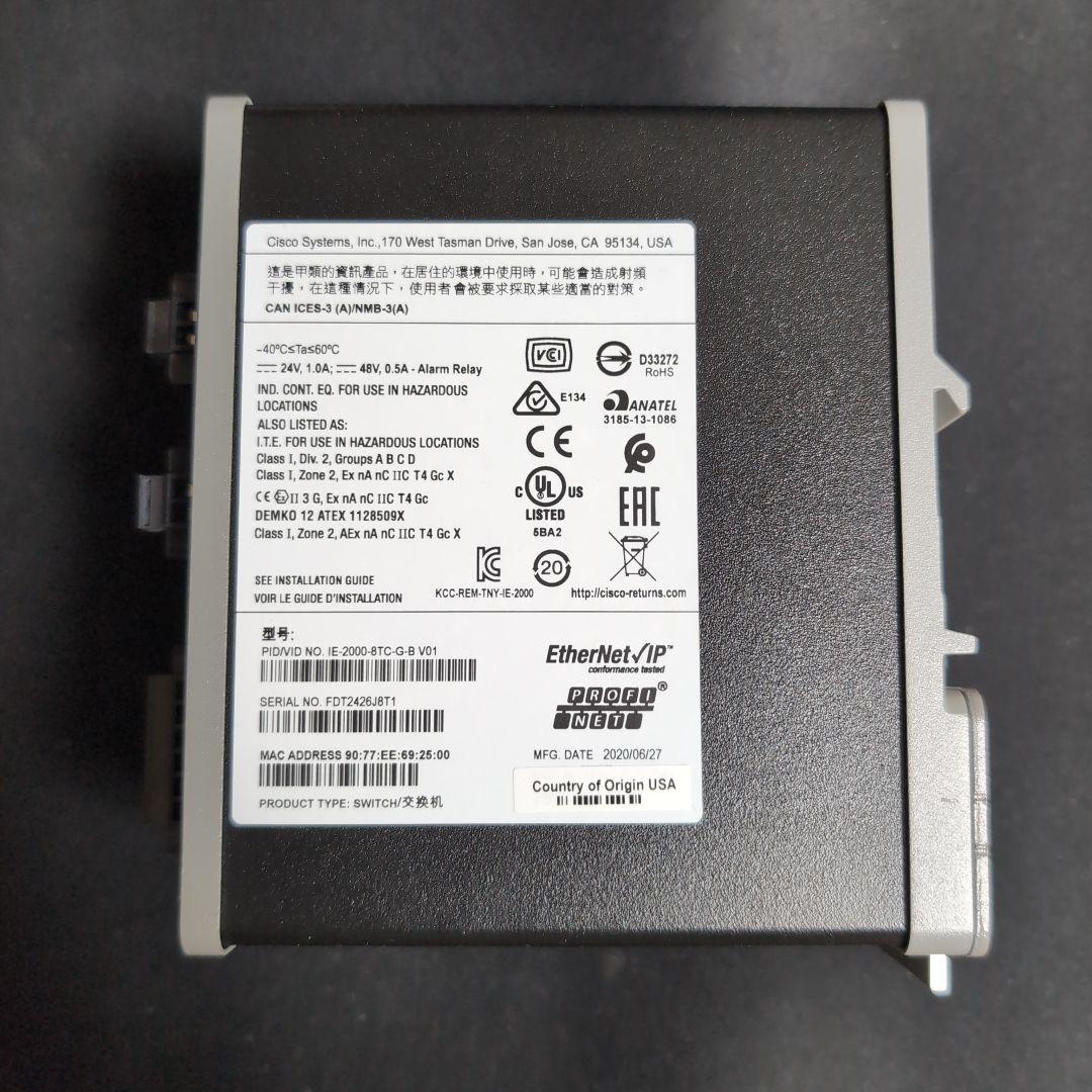 Cisco IE-2000-8TC-G-B 産業用スイッチ（その２）