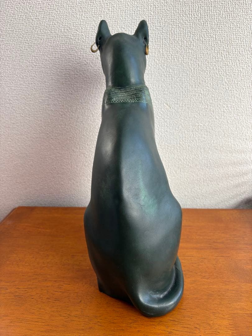 エジプト猫 バステト像 大型 オブジェ 35cm 4.6kg エジプト神話 置物