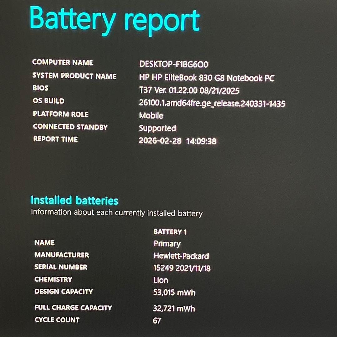 HP EliteBook830 i7 16GB SSD Win11ノートパソコン