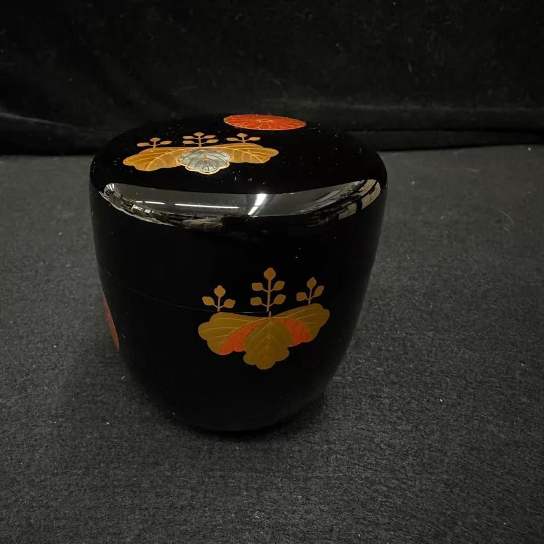 高台寺蒔絵　中棗　輪島塗　茶入れ　茶道具
