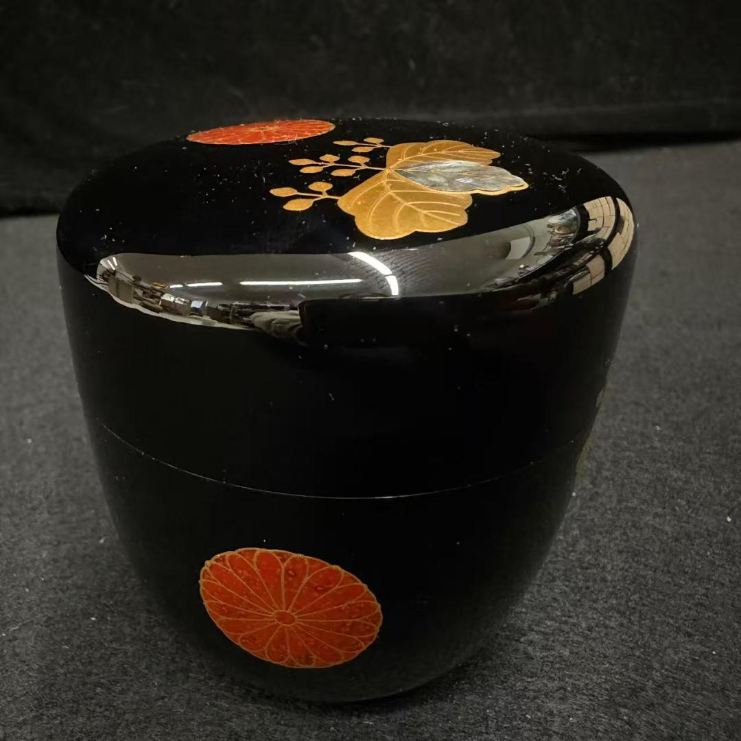 高台寺蒔絵　中棗　輪島塗　茶入れ　茶道具