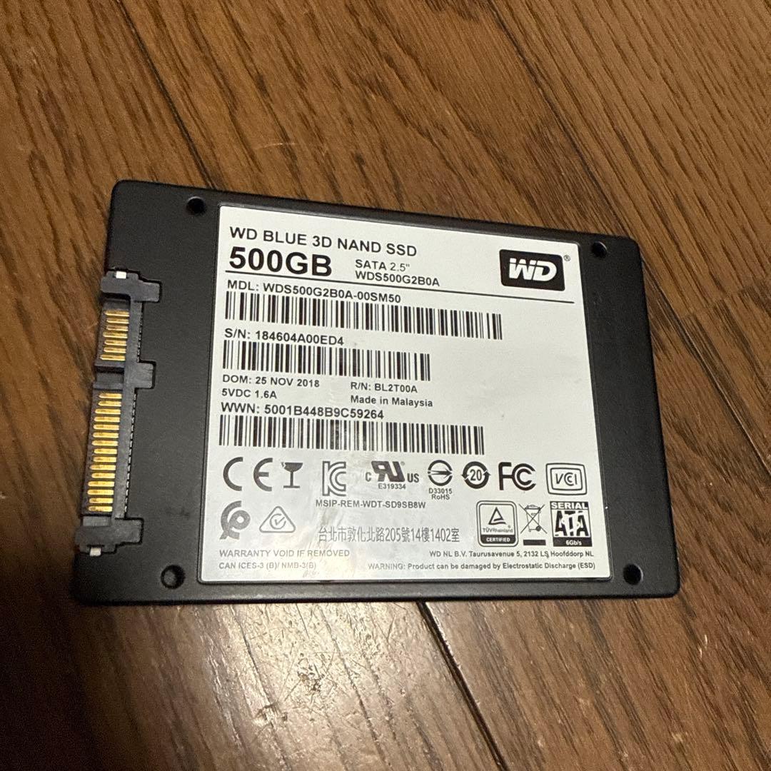 内蔵型SSD WD BLUE 3D NAND SSD 500GB