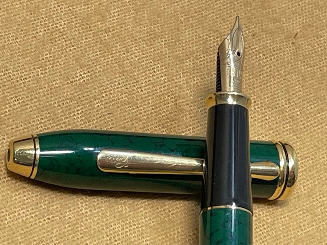美品クロス　K14金　万年筆 タウンゼント マーブルF14K-585CROSS