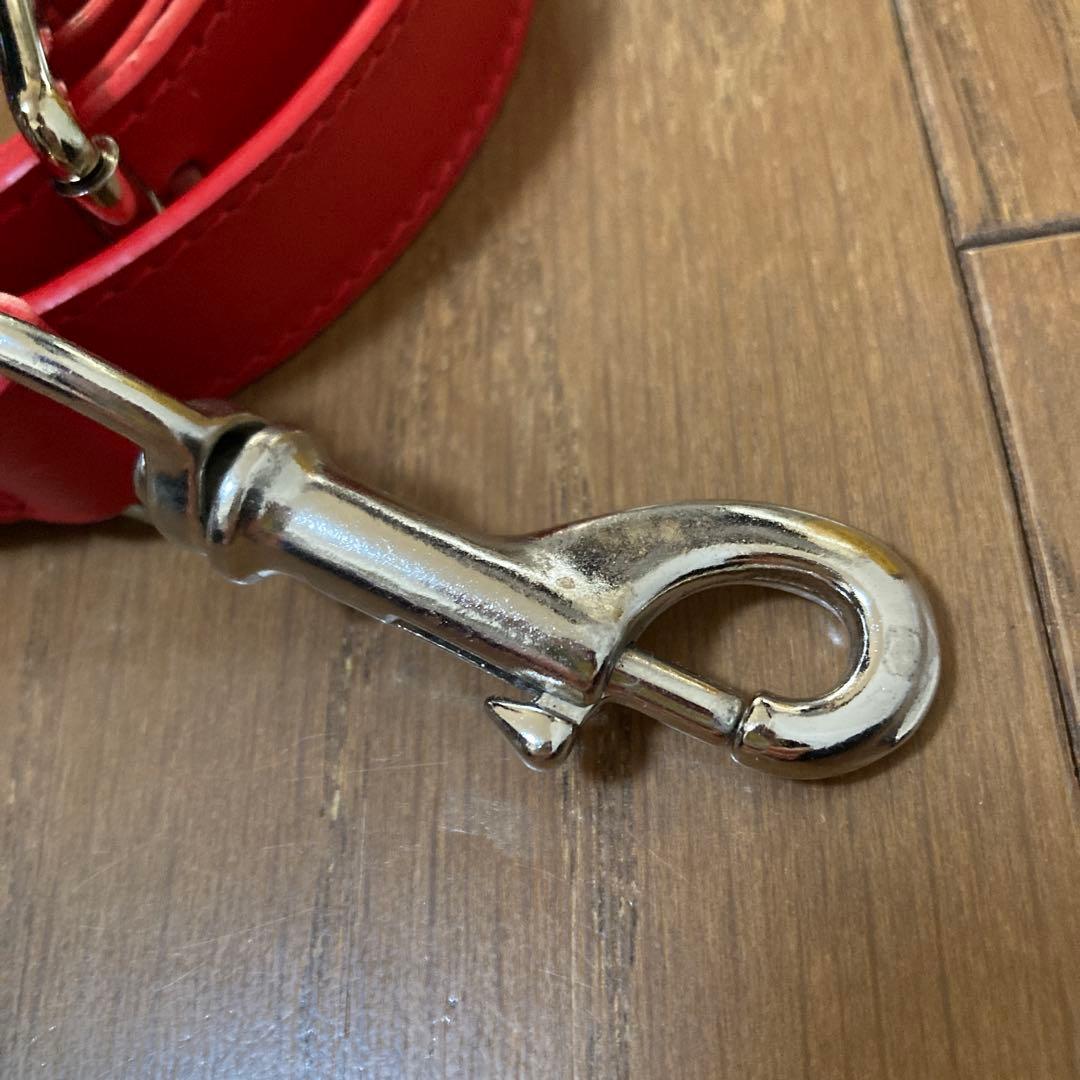 LOEWE レッド レザー使用 犬用リード 赤 未使用 ロエベ