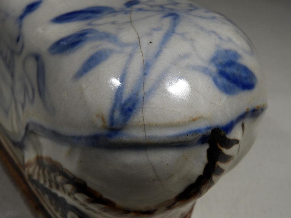 ●時代物 猫枕 猫陶枕 陶器製 陶枕 陶磁器 磁州窯 魔除け 中国古玩 猫雑貨