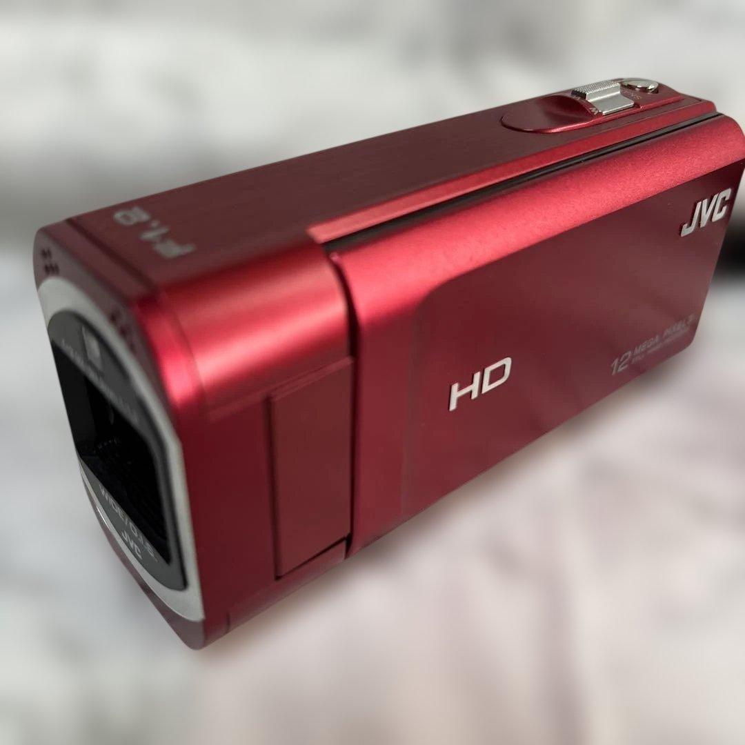美品：JVC ビデオカメラ GZ-V675-R　ローズレッド