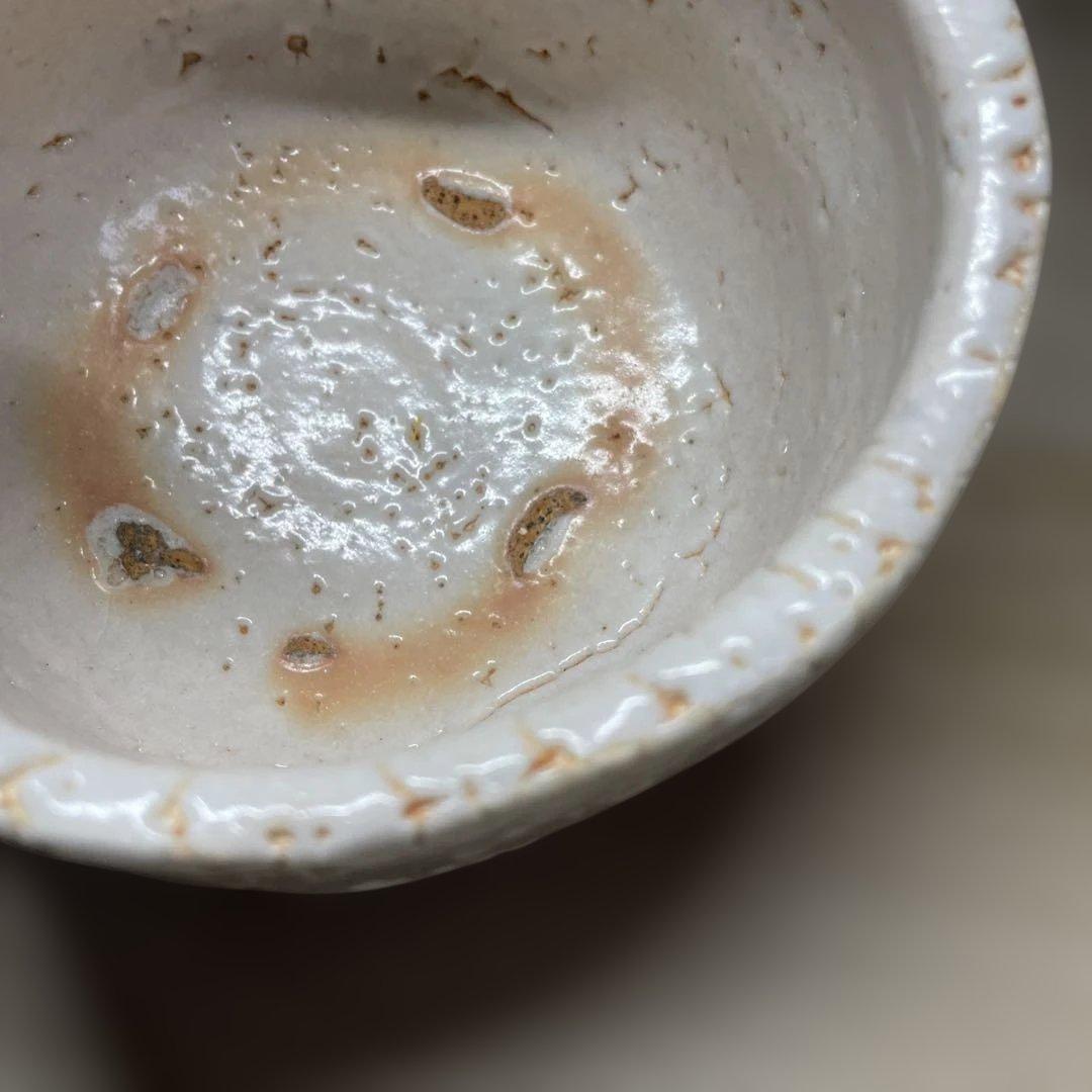 豊場惺也　志野茶碗　箱付き