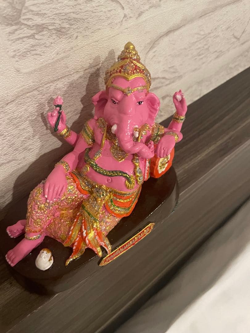 ピンクガネーシャ 置物 タイ神様 開運 金運 インテリア オブジェ