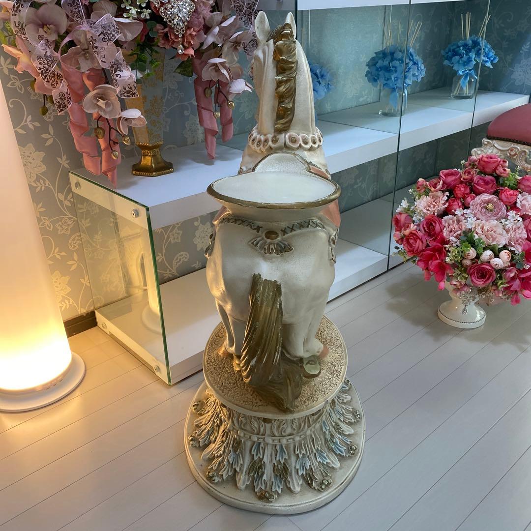 ロココ調　馬　花台　フラワースタンド　アンティーク　ロココ　プリンセス　西洋家具