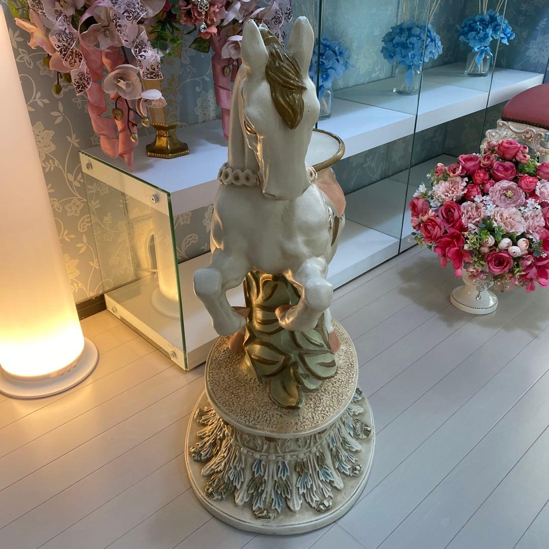 ロココ調　馬　花台　フラワースタンド　アンティーク　ロココ　プリンセス　西洋家具