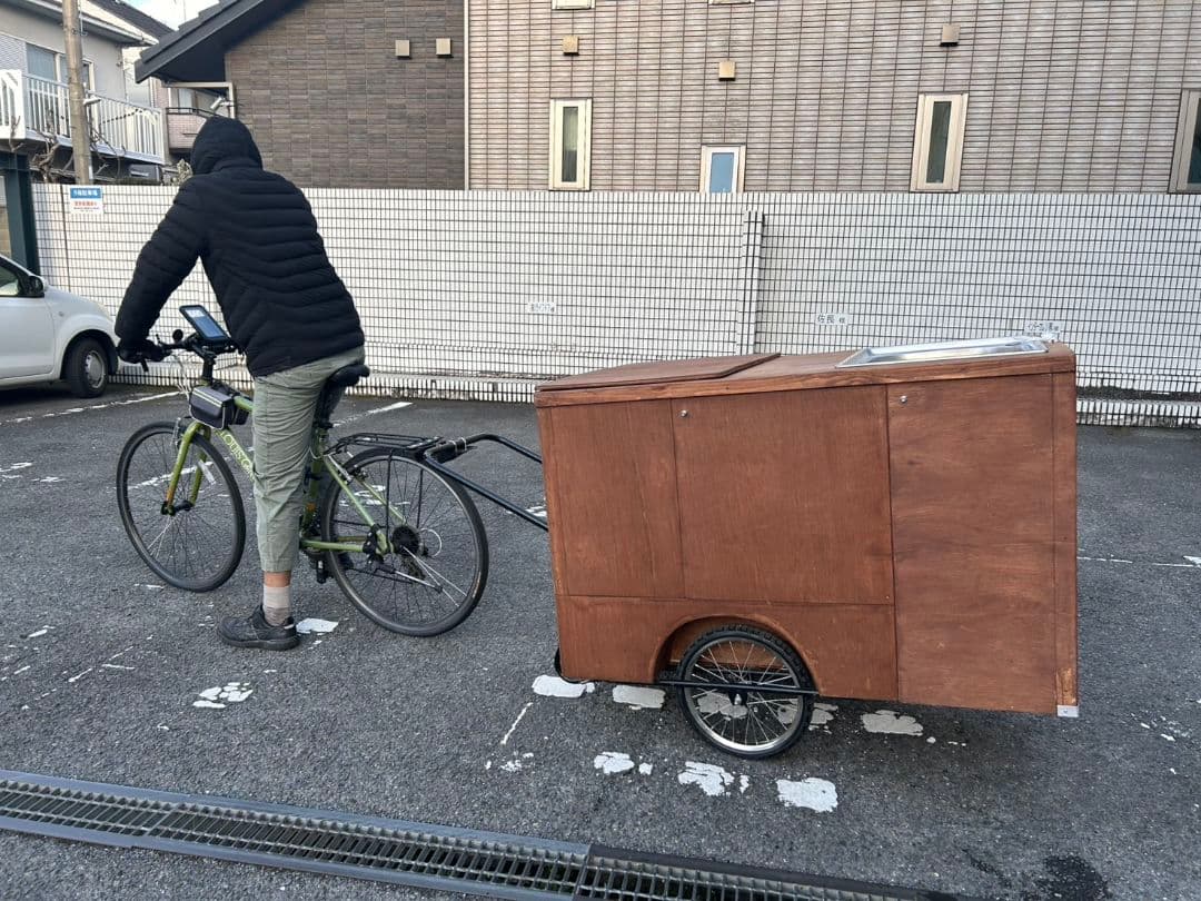 木製移動式キッチンリヤカー