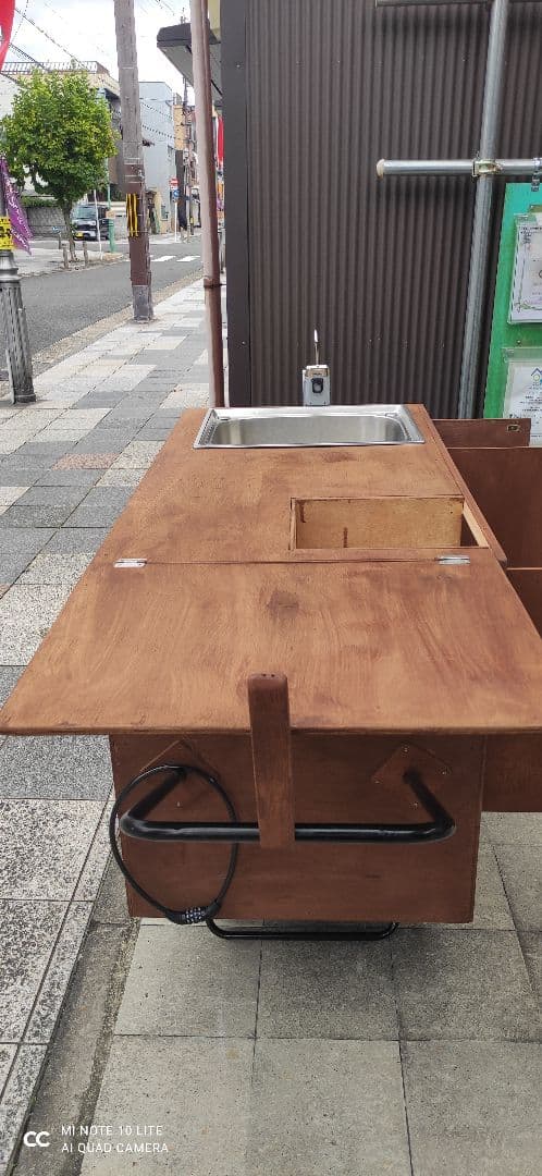 木製移動式キッチンリヤカー