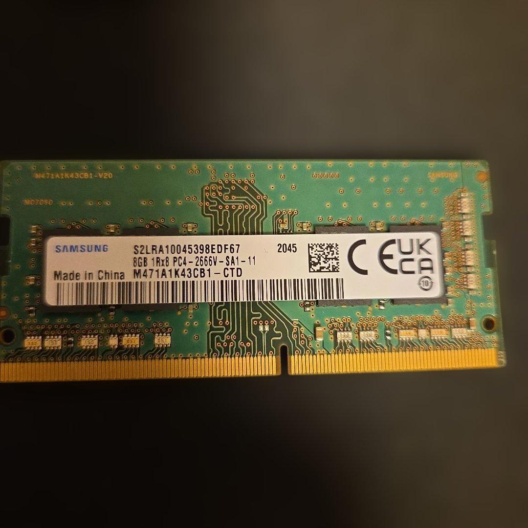 Samsung 8GB DDR4 メモリ PC4-2666V