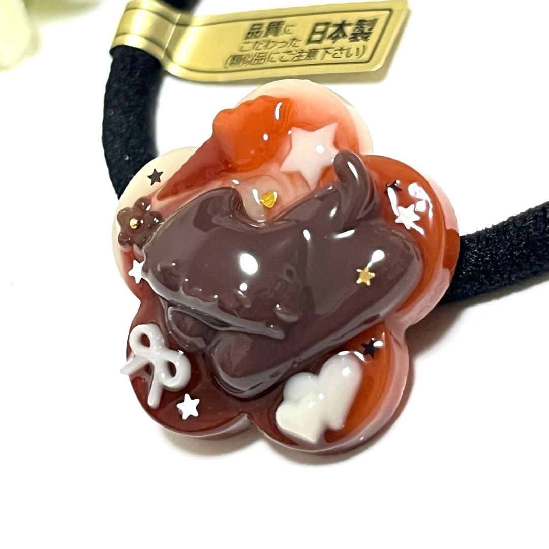chie様お取り置きです。Ｎｏ．287 猫 リボン 星 ヘアゴム レジン