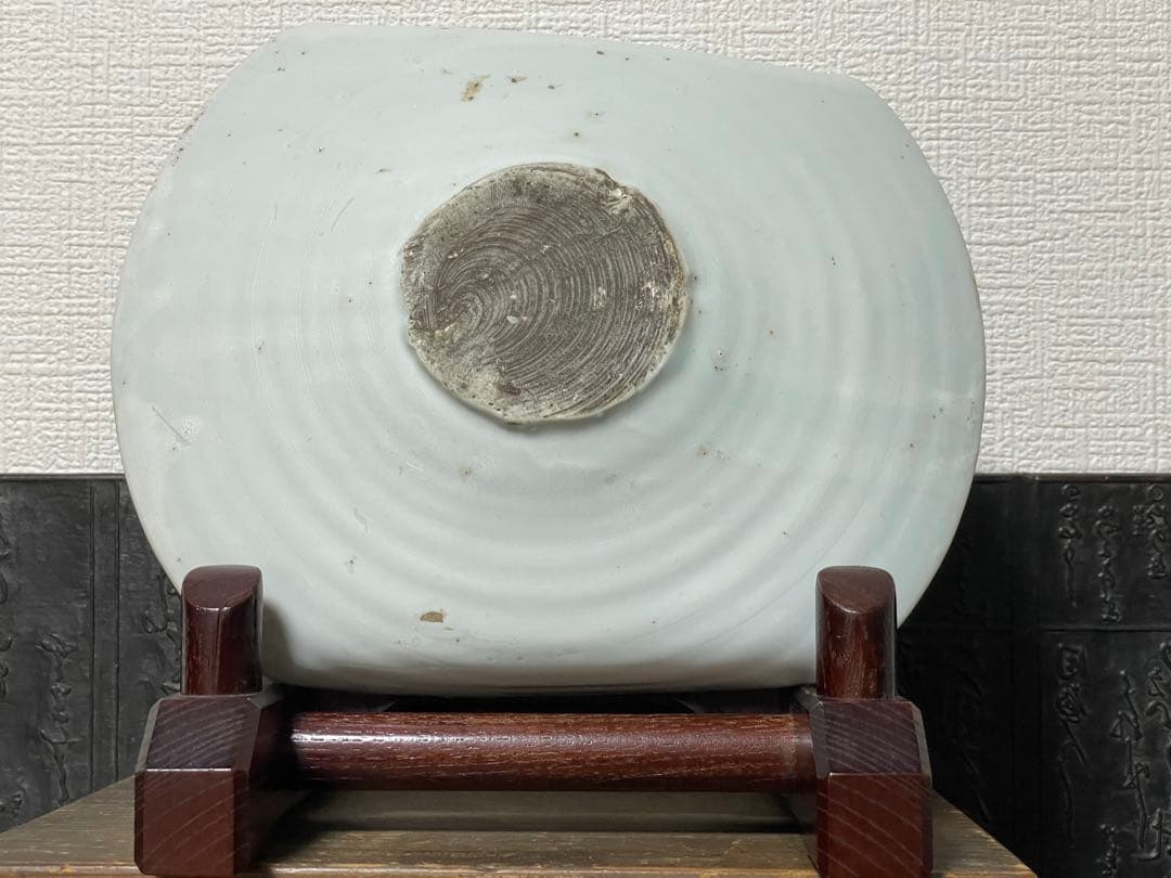 時代 新渡 青花人物図大皿 中国古美術 古染付
