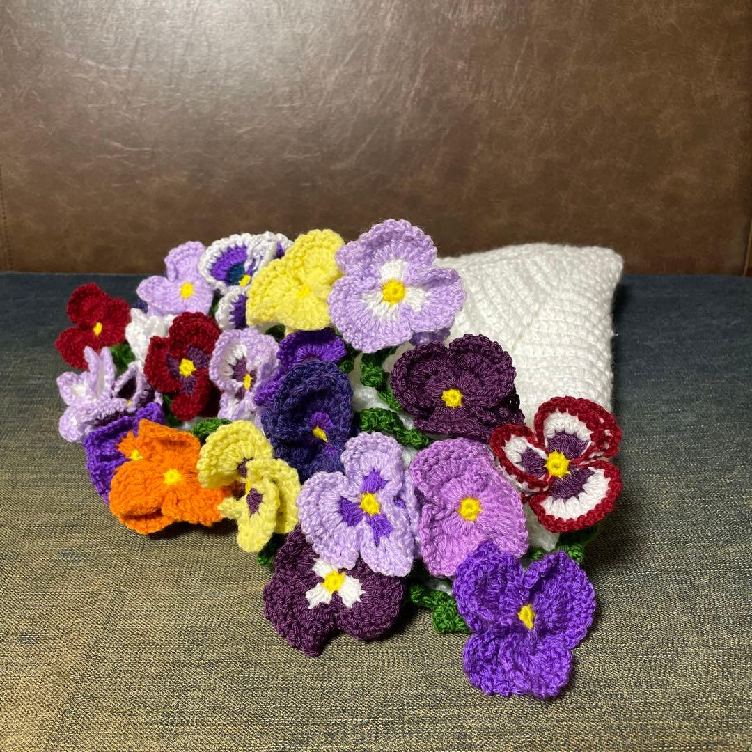 ぴ*り様 花束ブランケット　ブーケブランケット　枯れない花束　ハンドメイド　鍵編