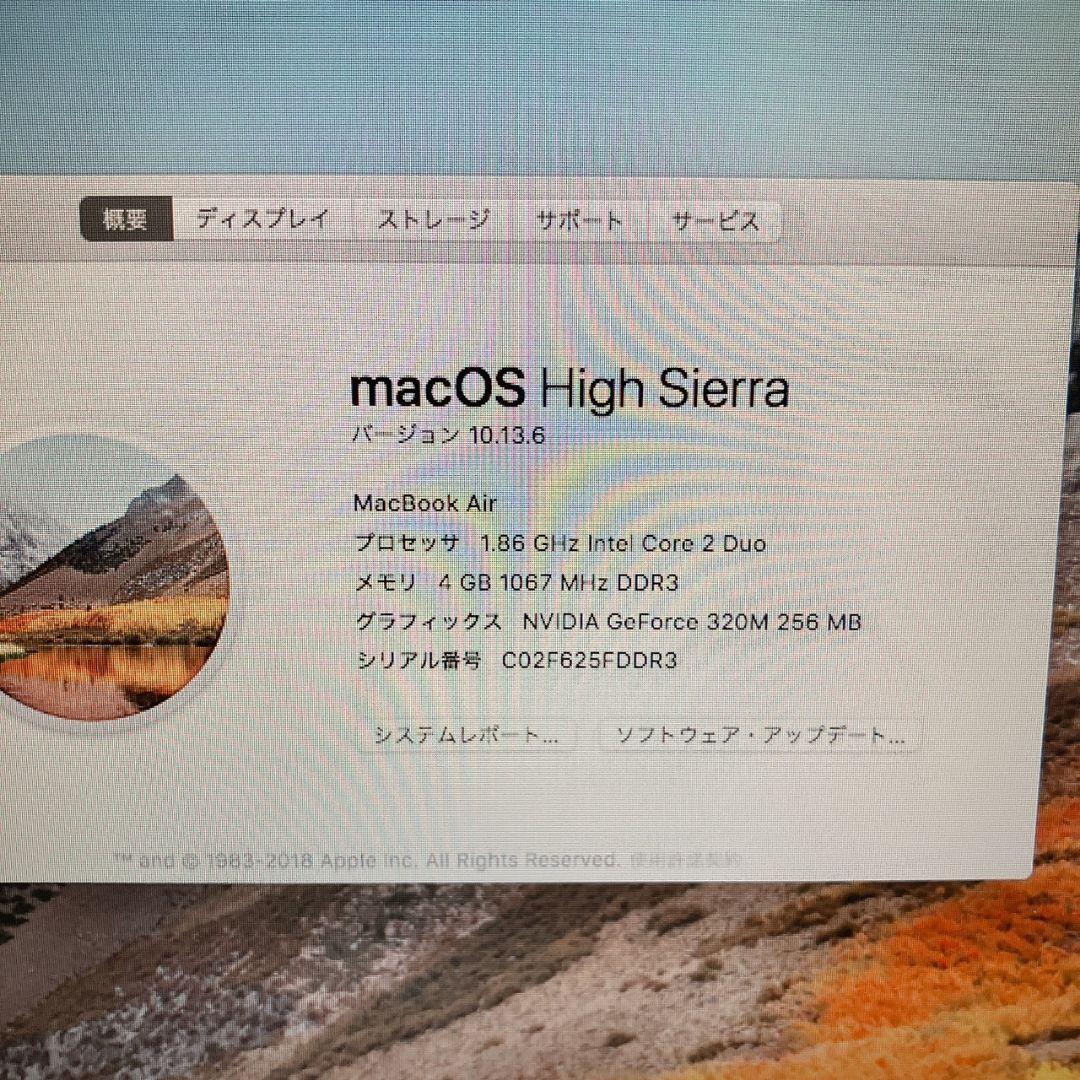 MacBook本体 MacBook Air 13 Late2010 A1369 SSD128G