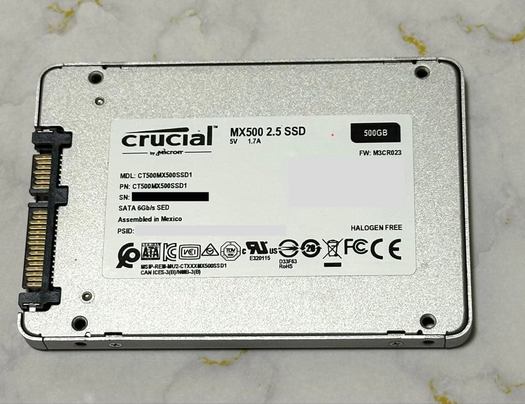 Crucial MX500 2.5インチ SSD 500GB