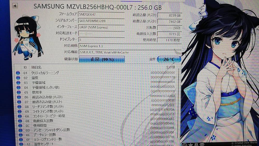 Samsung M.2（2280） NVMe 256GB SSD 3枚組