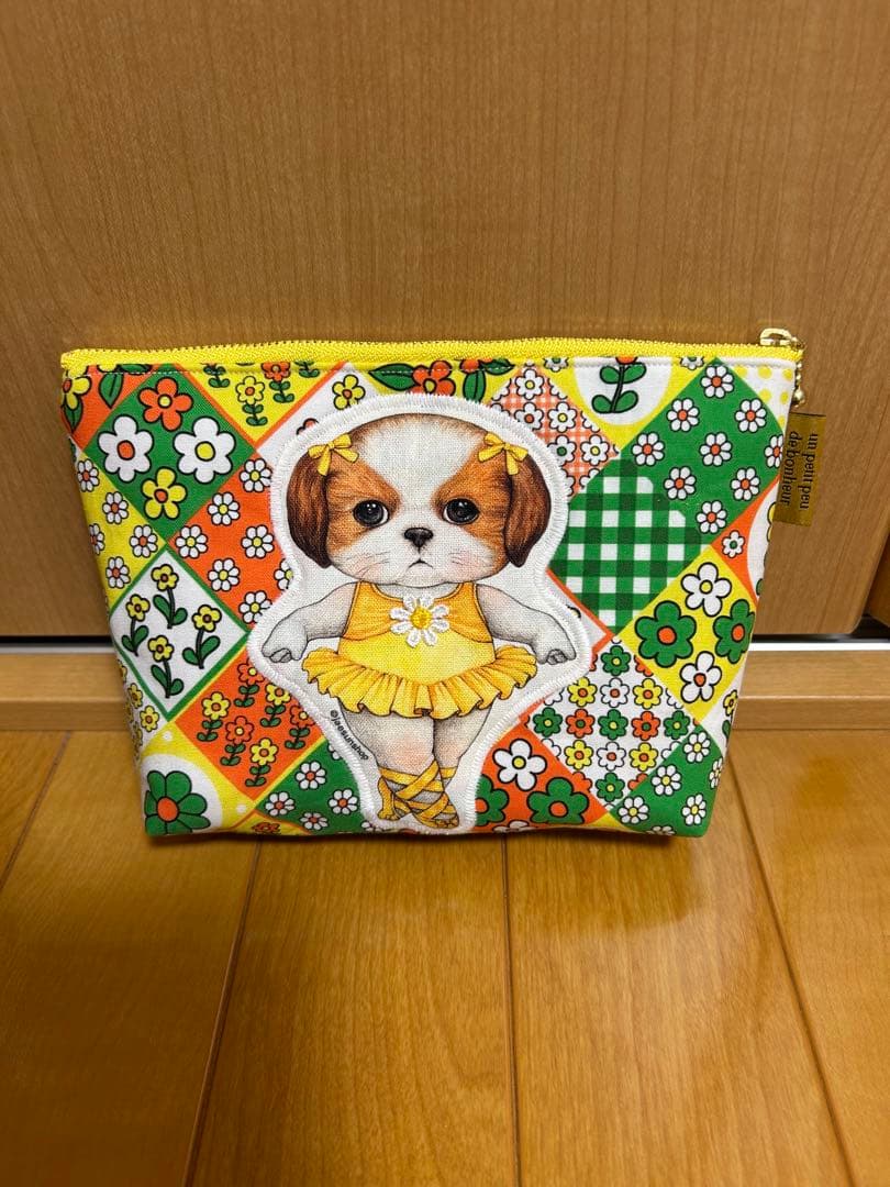 ハンドメイド　コヤンイサムチョン　マチ付きポーチ