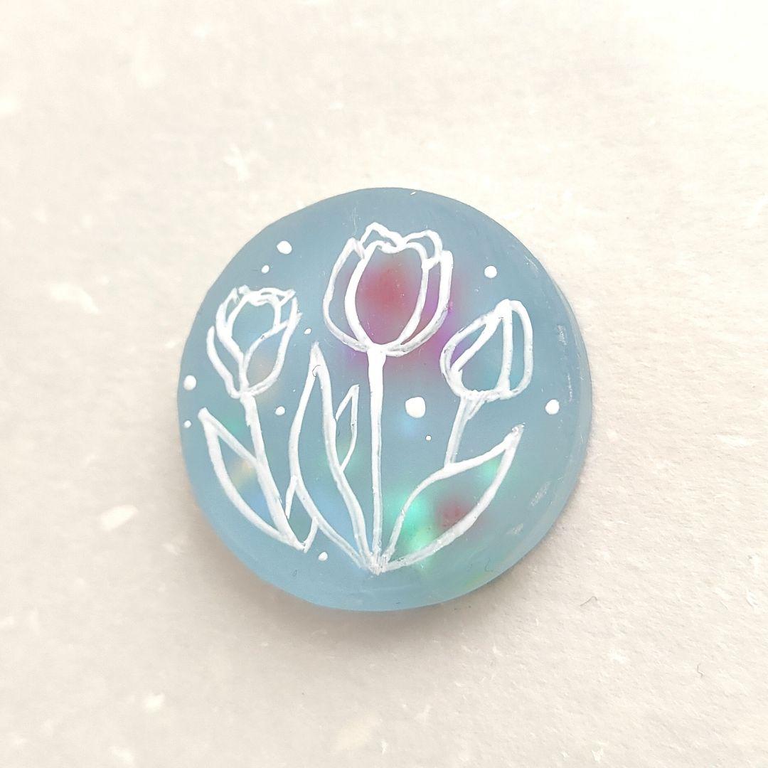 【772】ハンドメイド　レジン　ヘアゴム　ポニーフック