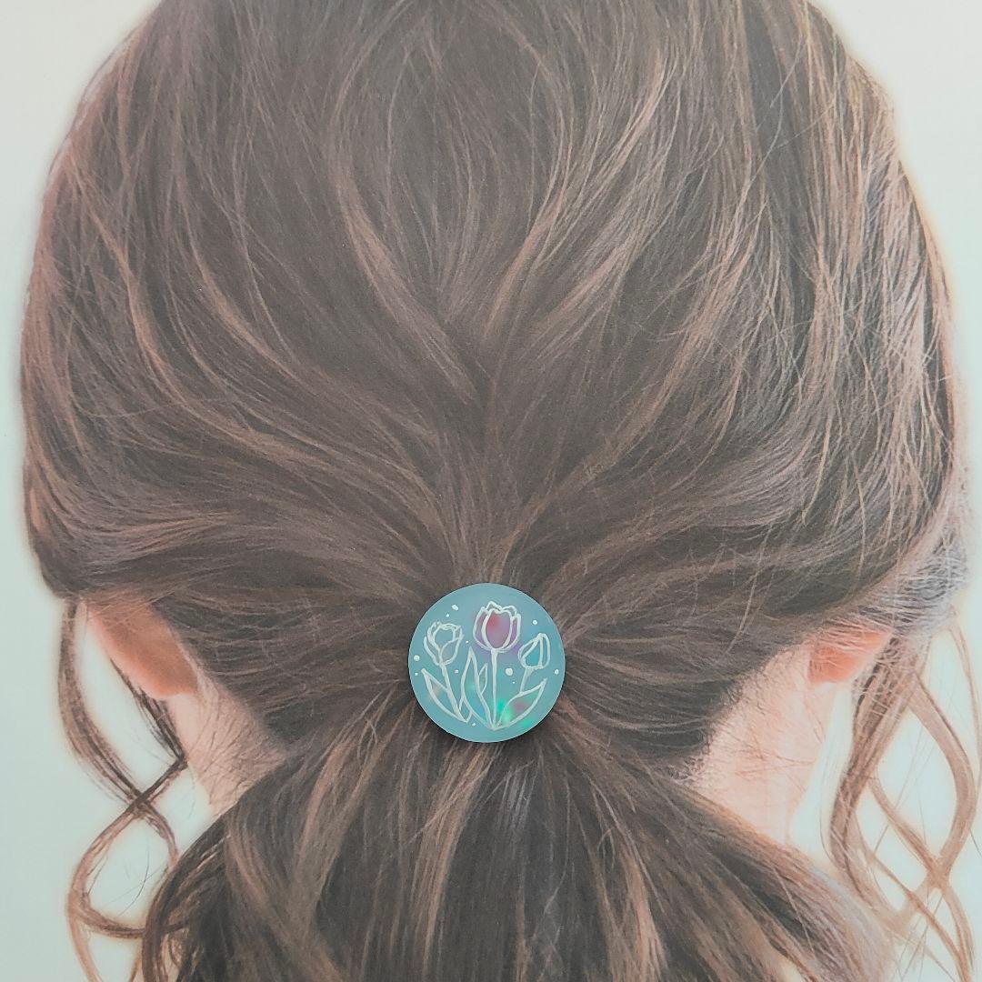 【772】ハンドメイド　レジン　ヘアゴム　ポニーフック
