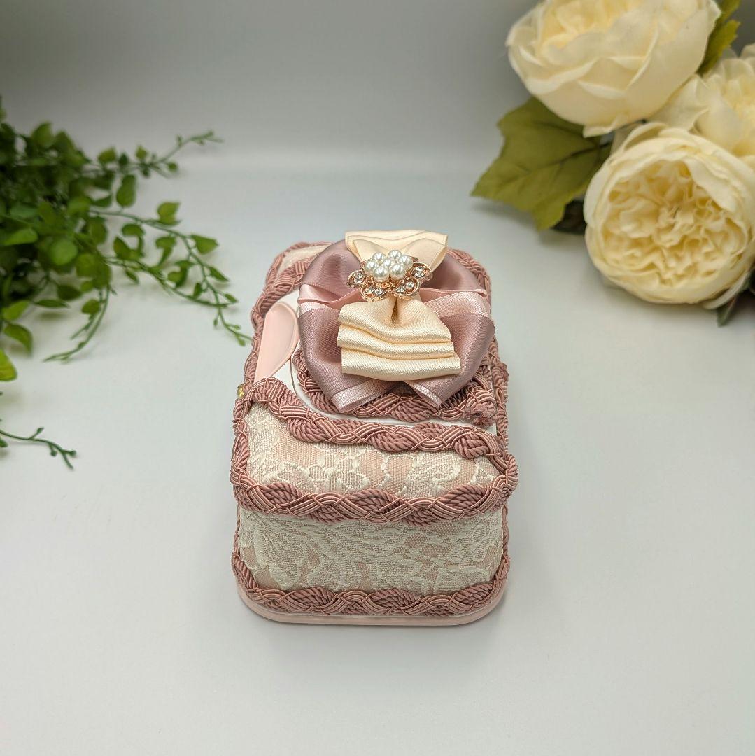 ソフトパックティッシュケース、ウェットティッシュケース エンボス風薔薇柄ピンク