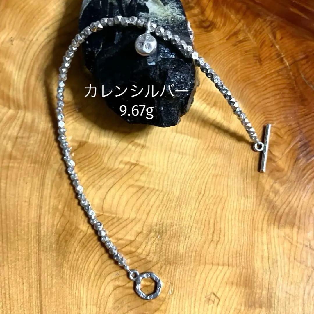 カレンシルバー　パドゥアスクエアビーズのブレスレット