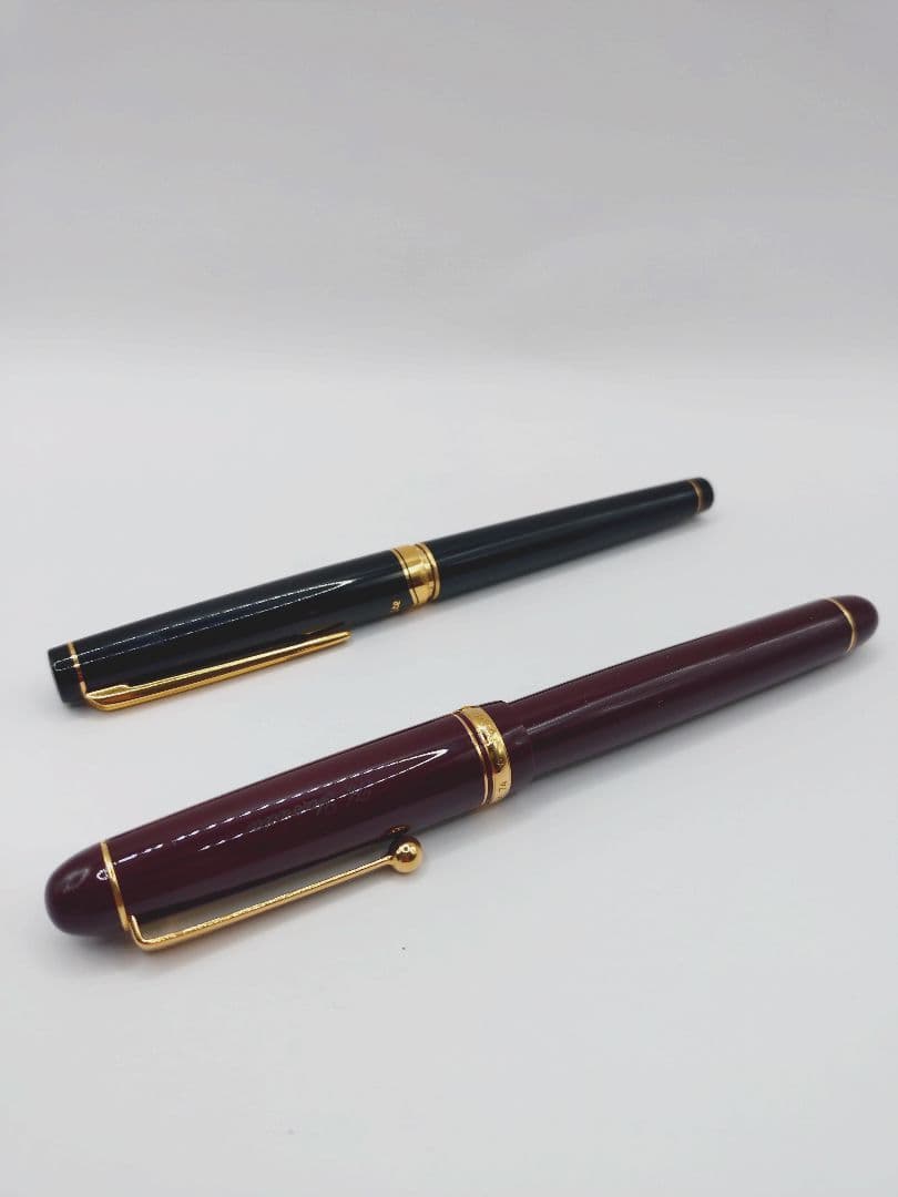 4-557 万年筆　パイロット　14K　585 ゴールド　ブラック　2本セット