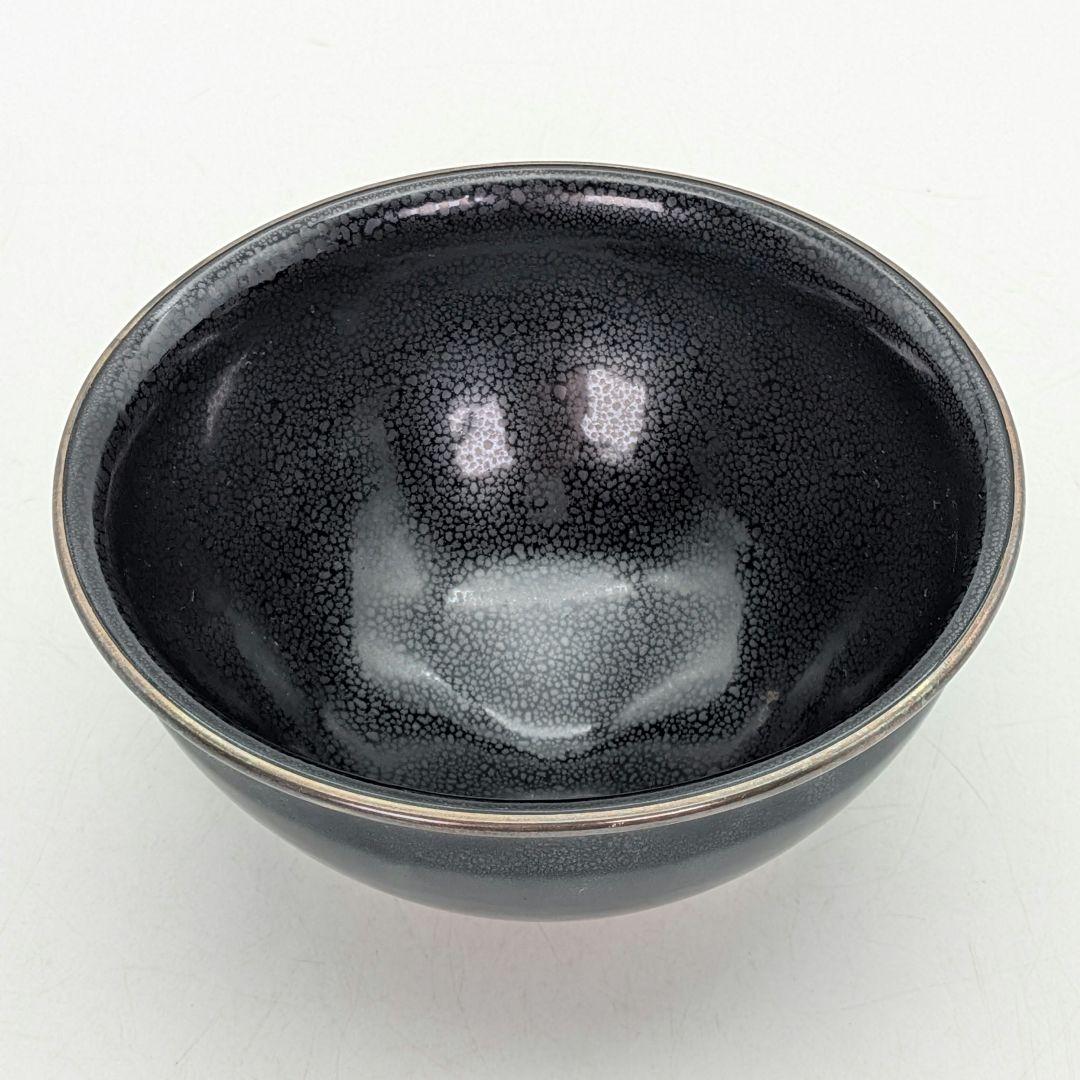 油滴天目茶碗 合箱合布 抹茶碗 抹茶茶碗 茶道具 茶器 食器 釉薬 ハンドメイド