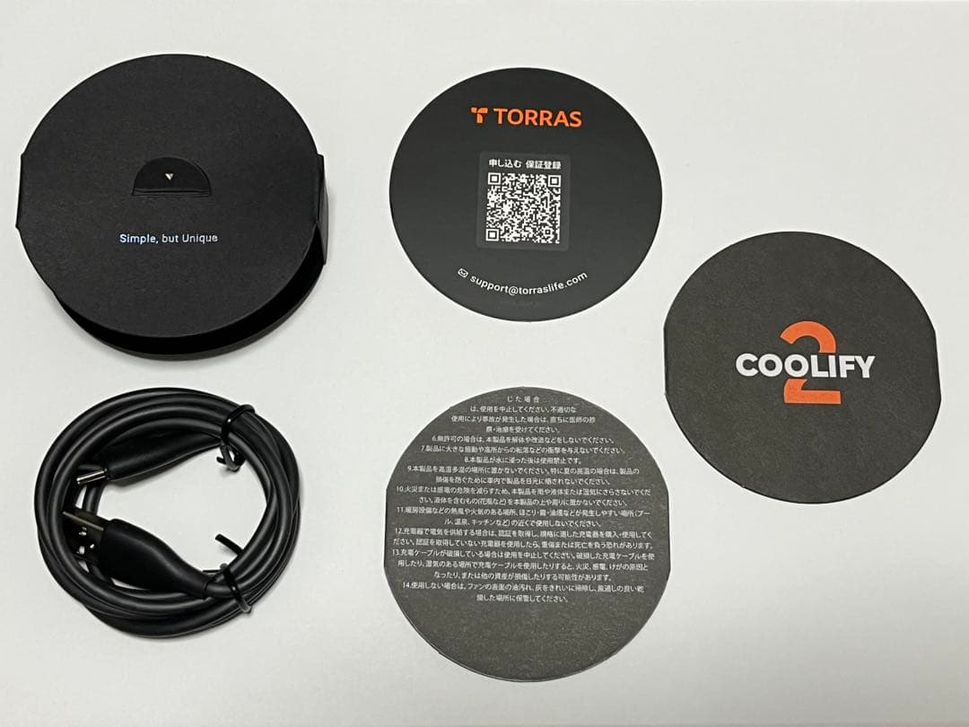 【屋内使用5回】TORRAS COOLIFY 2 ネッククーラー ブラック