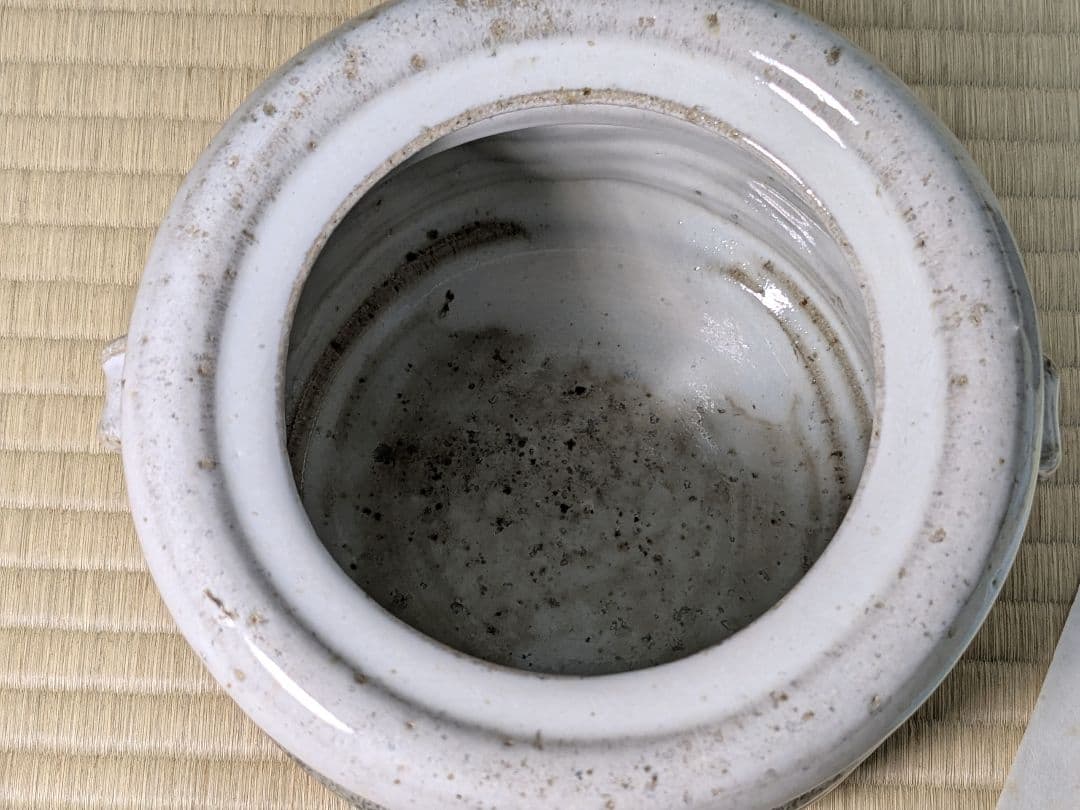 【美品】十四代中里太郎右衛門 中里忠寬 叩き朝鮮唐津水指 唐津焼