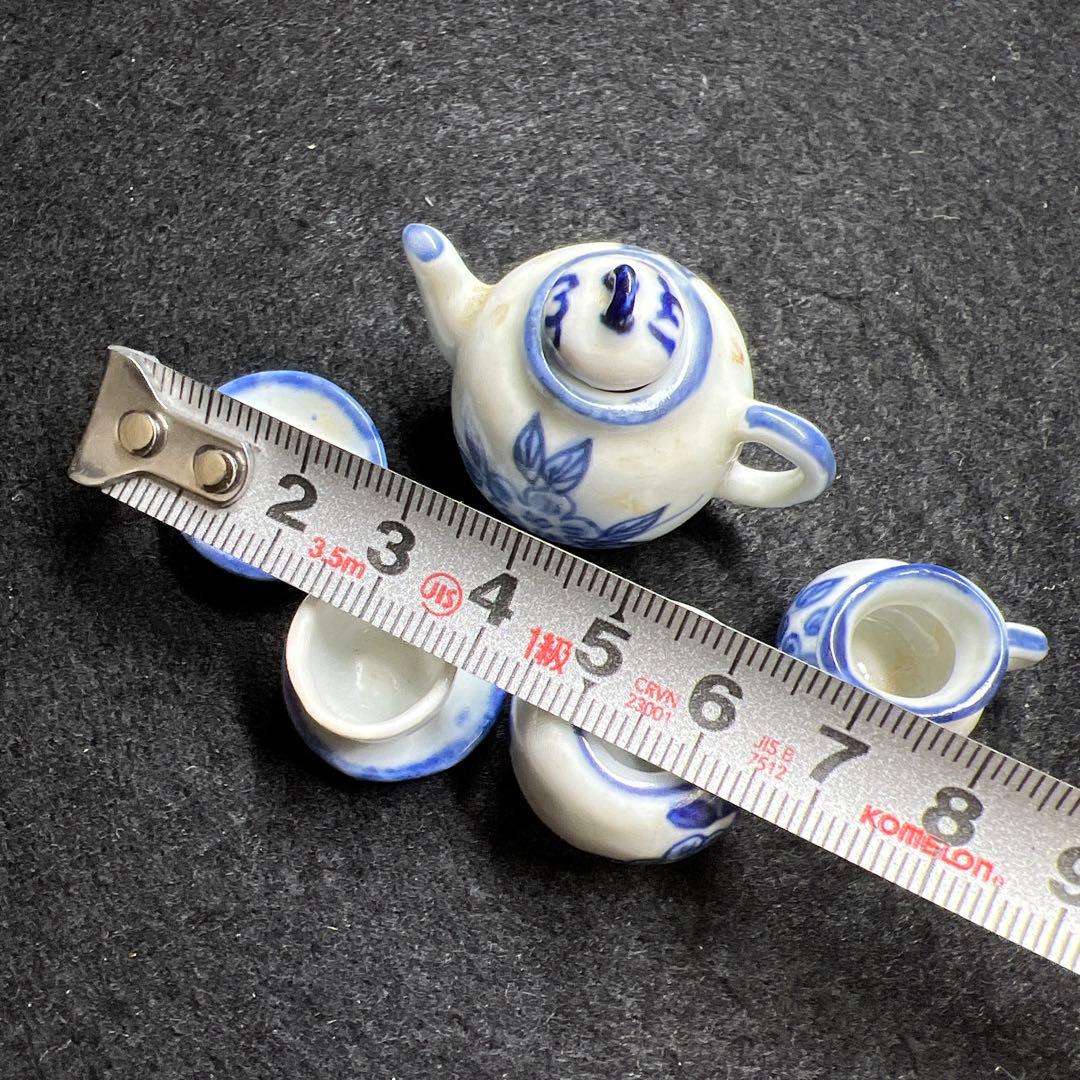 中国古窯　青花ミニチュア食器セット　東Y8-0316②