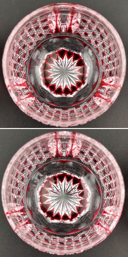 【美品】木村泰典 江戸切子 八角籠目紋 酒器揃（切子、江戸切子、薩摩切子）