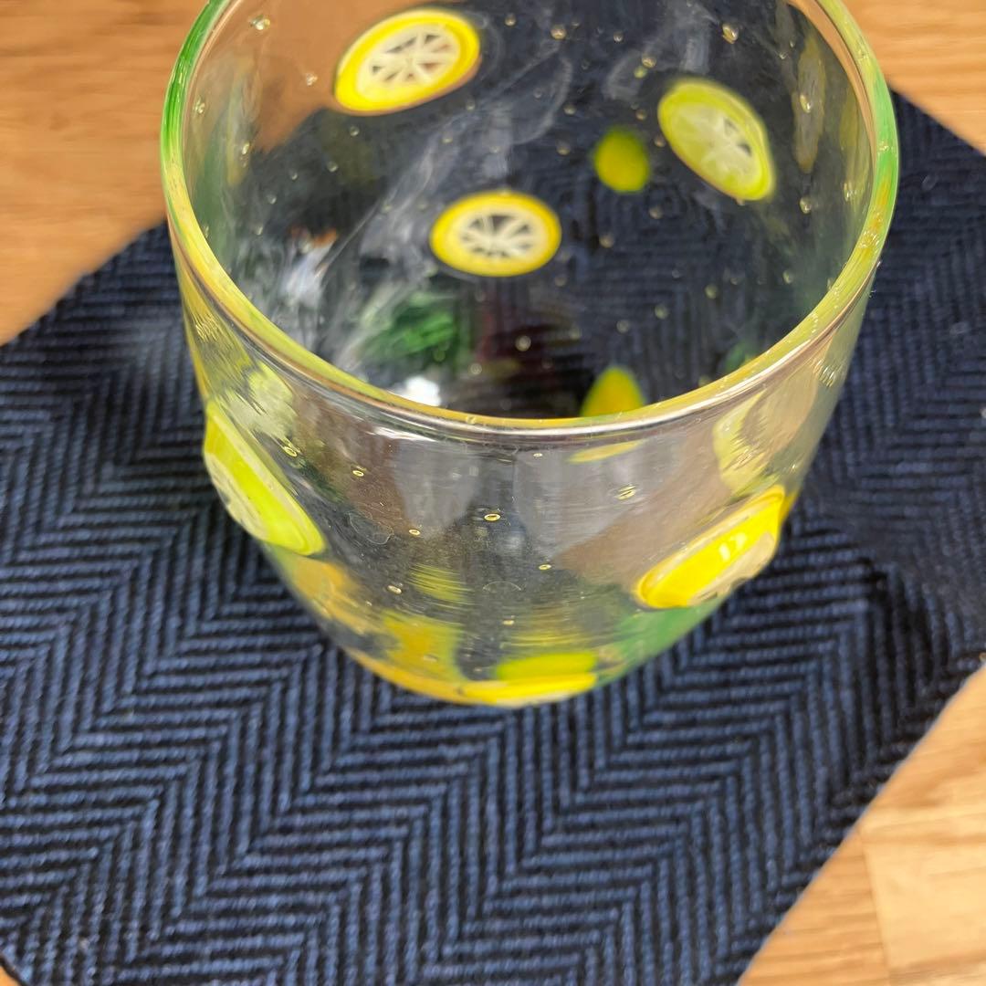 立体　レモン　ペアグラス　作家もの