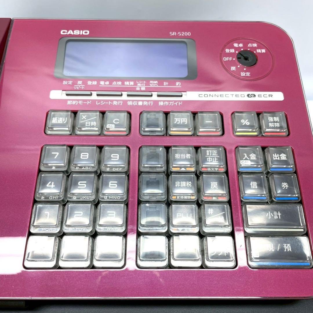 動作保証付　カシオ　レジスター レッド SR-S200-RD 即発送