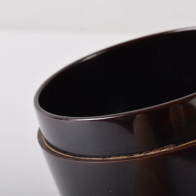 茶道具　黒漆　中棗　時代箱　C　7576