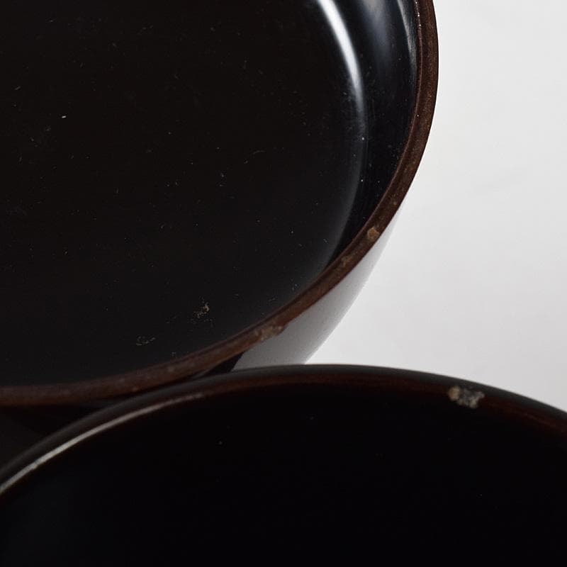 茶道具　黒漆　中棗　時代箱　C　7576