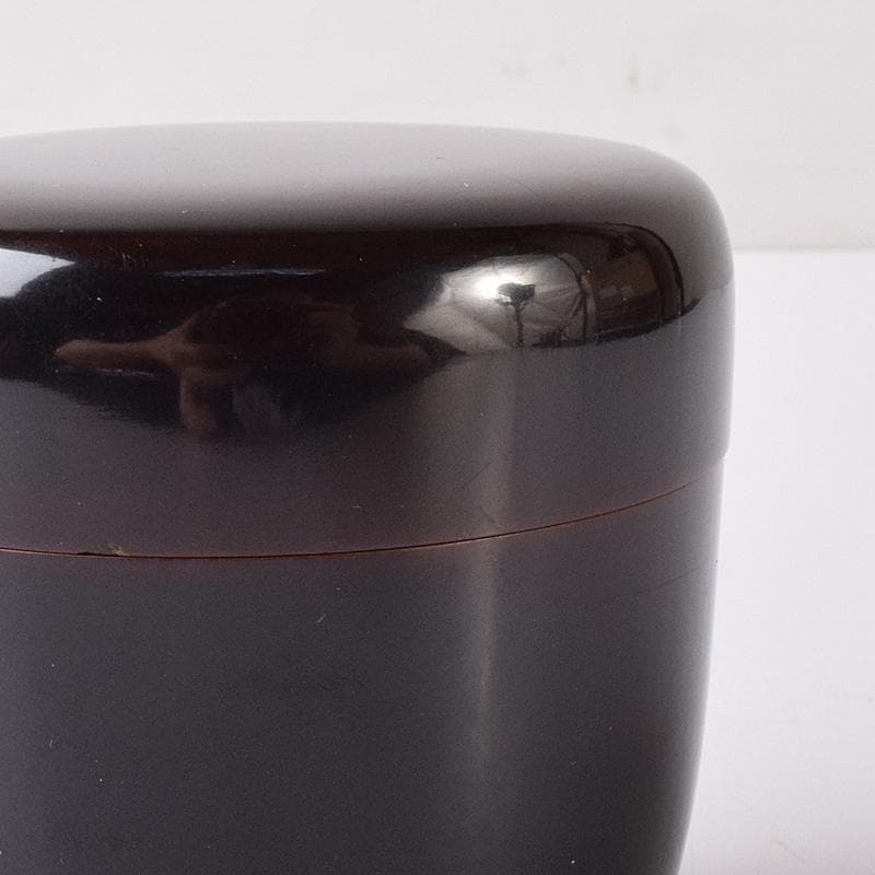 茶道具　黒漆　中棗　時代箱　C　7576