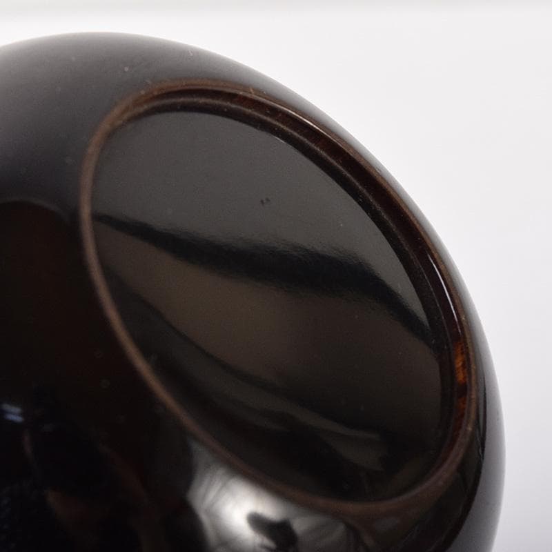 茶道具　黒漆　中棗　時代箱　C　7576