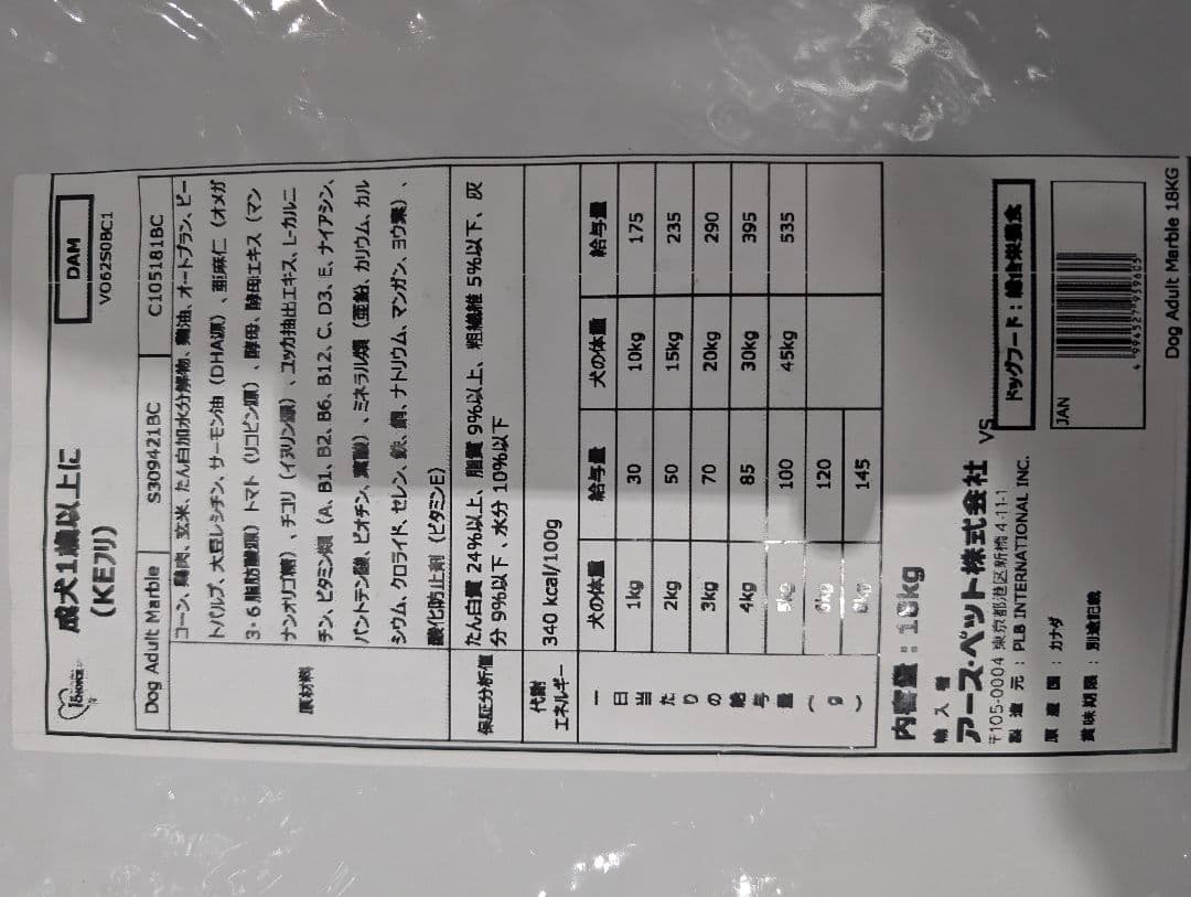 プードッグフード ドライフード 18kg
