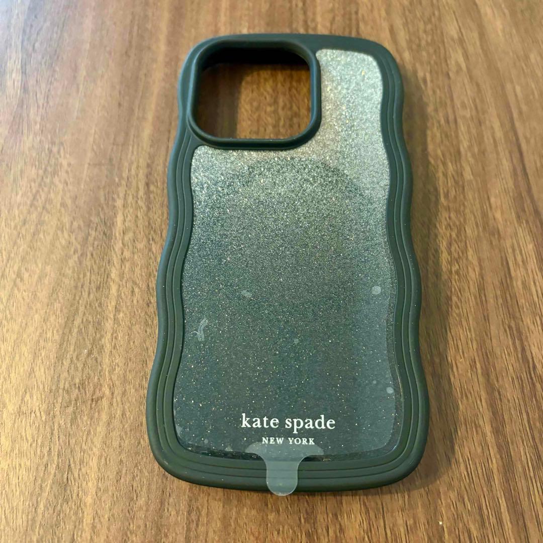 【kate spade】 iPhone15Proケース ブラック MagSafe